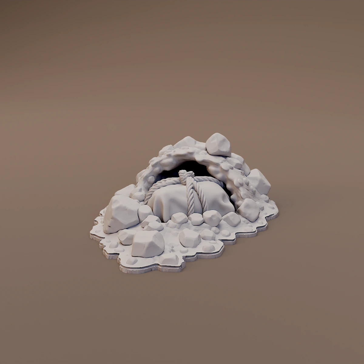 Small Stone Cache with Supplies