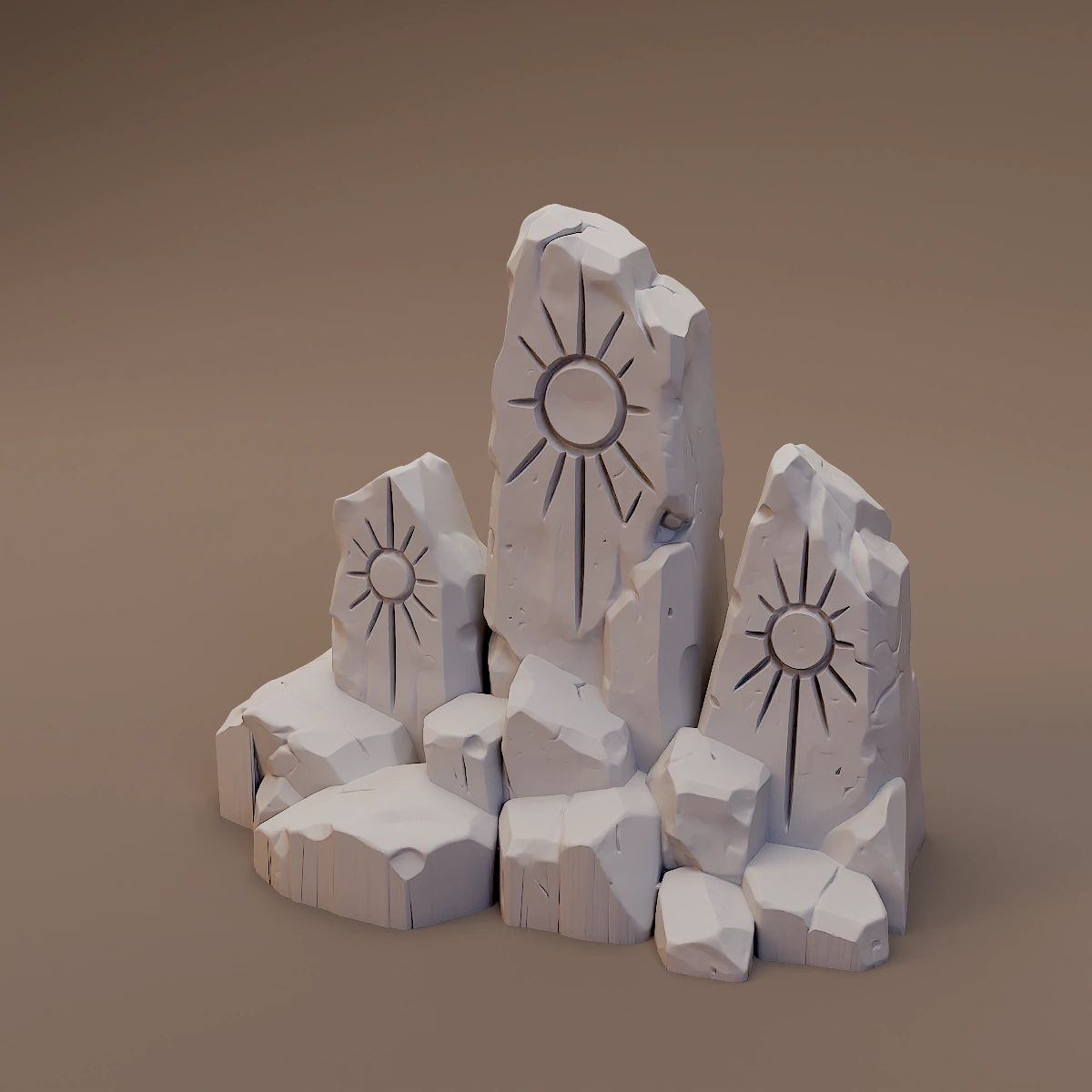Sun Carved Standing Stones