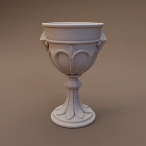 Fluted Ceramic Chalice