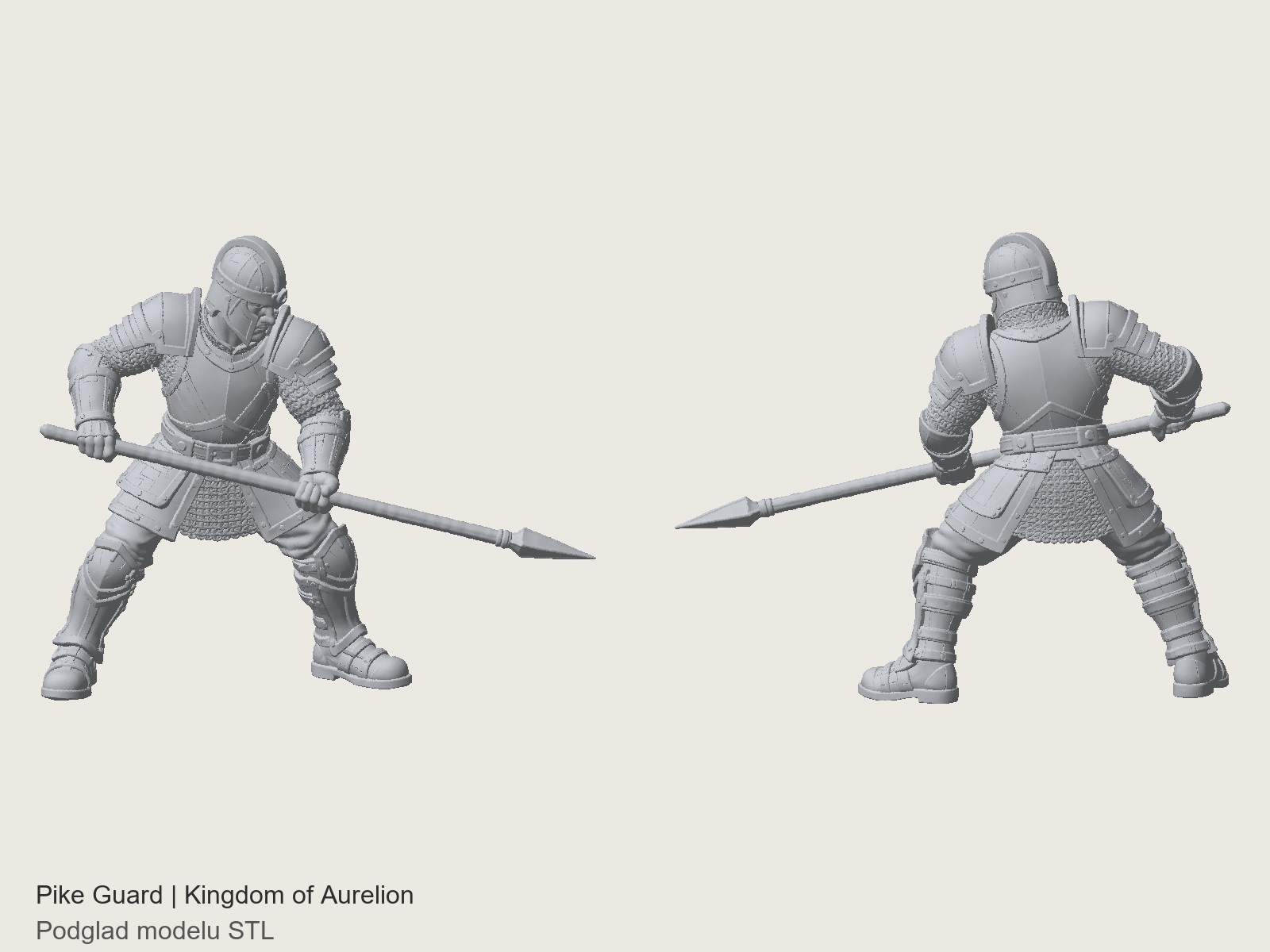Pike Guard – podgląd STL – Kingdom of Aurelion